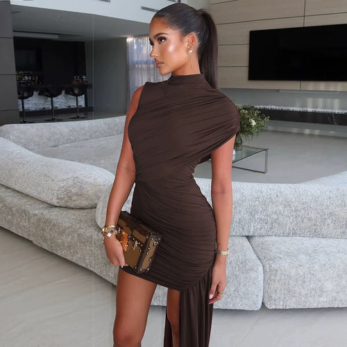 Mocha Cut-Out Dress