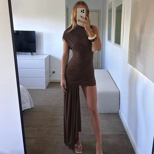 Mocha Cut-Out Dress